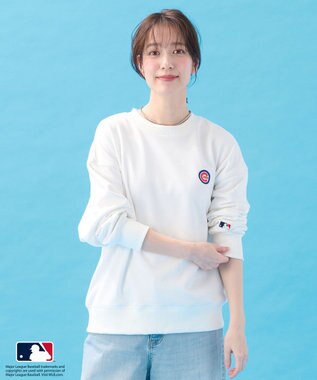 ANY 【洗濯機可/UVケア】MLB/メジャーリーグベースボール クルーネックスウェット オフ