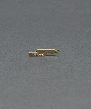 Phoebe 〈金属アレルギー対応〉デュオバービジューイヤーカフ（片耳）　ゴールド/ニッケルフリー