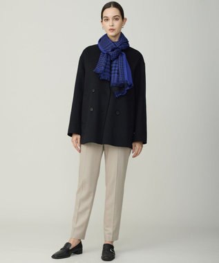 ICB WoolRever ノーカラーショートコート ブラック系