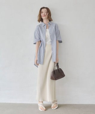 WEGO USPOLOハーフスリーブシャツ ブルーストライプ