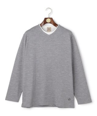 J.PRESS MEN 【WEB・一部店舗限定】フェイクレイヤード ロングスリーブTシャツ ライトグレー系