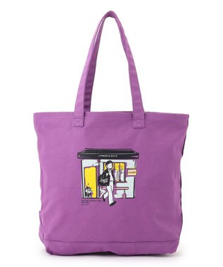 J.PRESS MEN 【AaronChang】【UNISEX】コットンキャンバス トートバッグ パープル系