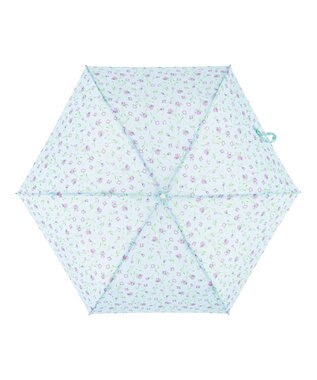 MOONBAT estaa 【耐風】折りたたみ傘 ダンシングフラワー UV サックスブルー