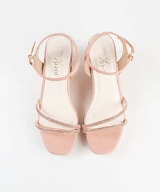 BONTRE 【pied du lapan/ピエドラパン】ビジューベルトウエッジサンダル/50756ZI ピンク