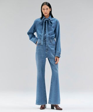 BEIGE， 【洗える・Oggi 11月号掲載】NAVIGLIO / フレアシルエットデニムパンツ L.Indigo