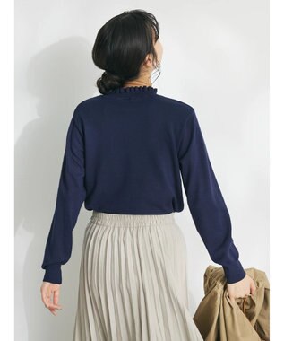 CRAFT STANDARD BOUTIQUE エリシャーリングニットプルオーバー Navy