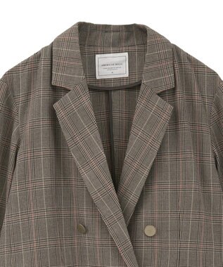 AMERICAN HOLIC イージーケアWテーラードジャケット Check
