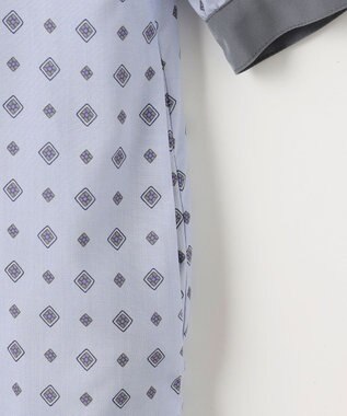 J.PRESS LADIES S 【洗える】ジオメトリックプリント ワンピース サックス系