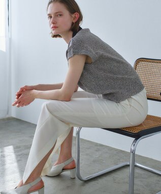BEIGE， 【イージーケア・セットアップ対応】BATEAU / バックスリット ストレートパンツ Ecru