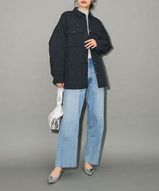 Green Parks キルティングシャツブルゾン Black