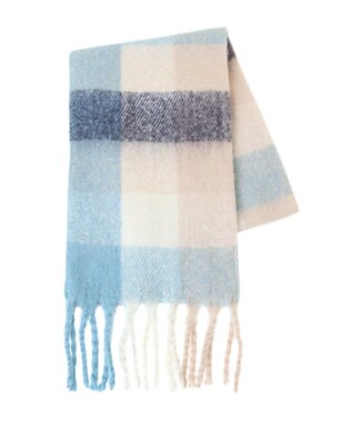 Green Parks ボリュームチェックマフラー Sax