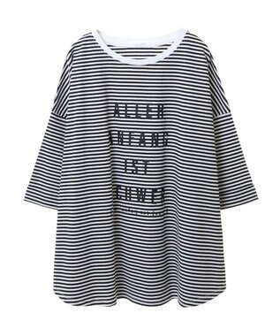 Green Parks インド綿 BIGサイズブロックロゴ半袖プルオーバー Border