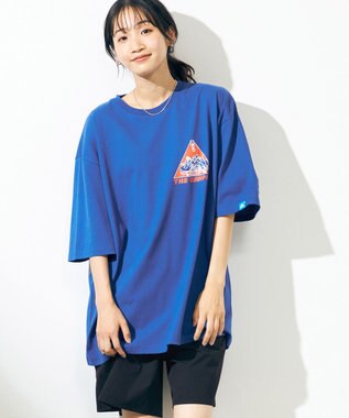 SHARE PARK MENS 【UNISEX】UVカット アートコラボTシャツ〈CAMP〉 ブルー