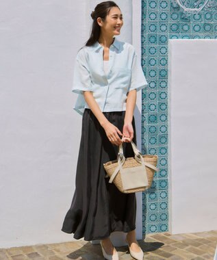 23区 VIOLAd'ORO アバカ 2WAY トートバッグ ホワイト系