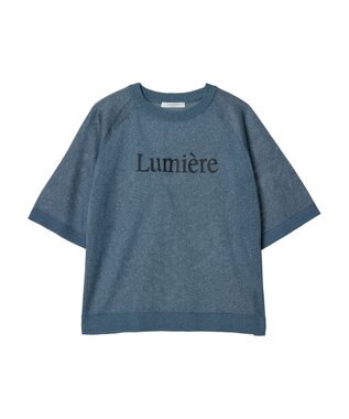 Green Parks シアーロゴニットプルオーバー Blue