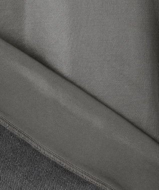 ICB 【洗える】サテンボンディング ジップアップパーカー チャコール系