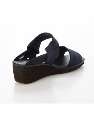 MODE ET JACOMO <D'ICI>ストレッチクロスウェッジサンダル ネイビー