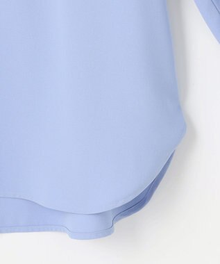 ANY SIS 【洗える】フリルネックスタンド ブラウス ライトブルー