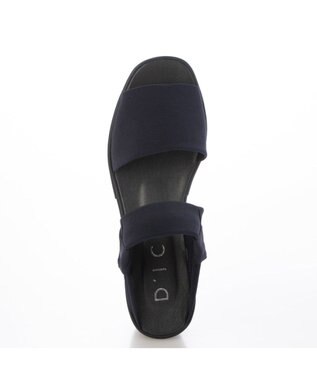 MODE ET JACOMO <D'ICI>ストレッチクロスウェッジサンダル ネイビー
