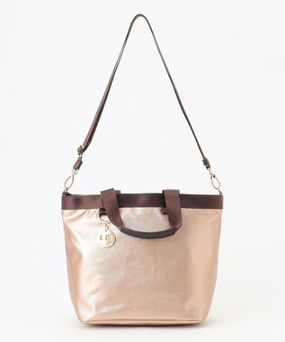 LA BAGAGERIE 【コットン×ポリウレタン】シャイニーミニトート ベージュ