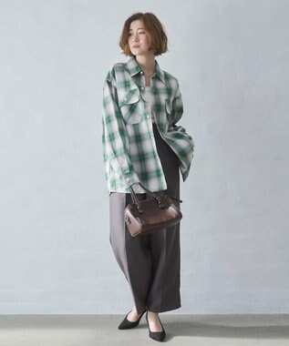 WEGO 【ユニセックス着用ITEM/SMLサイズ展開】オンブレチェックシャツ（LS） 柄6