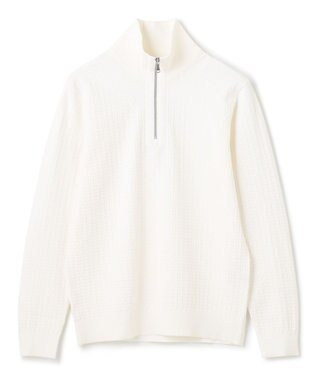 JOSEPH HOMME 【WEB限定】ヴィスコースリンクス　ハーフジップニット ホワイト系