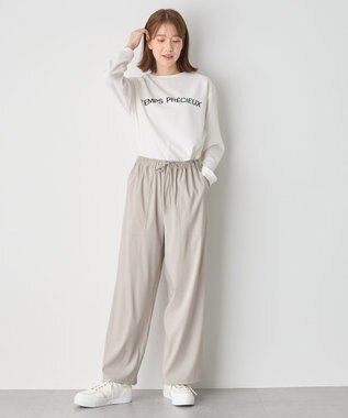 ANY L 【洗濯機可能/接触冷感/UVケア/イージーケア】清涼リラックスパンツ グレージュ