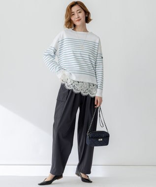 23区 【撥水加工/洗える】ナイロン2WAYストレッチ パラシュート パンツ グレー系