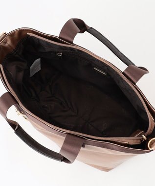 LA BAGAGERIE 【コットン×ポリウレタン】シャイニーミニトート ベージュ