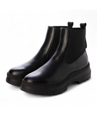 MODE ET JACOMO <carino>厚底サイドゴアブーツ ブラック