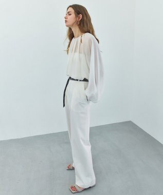 BEIGE， IVES / ゴールドビーズブラウス Ecru