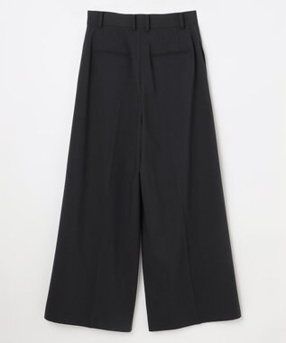 NAVE 【Nave・洗える】スパントロ ワイドラップパンツ ブラック系