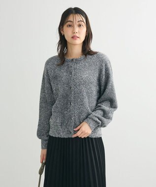 Green Parks シャギーギラギララメカーディガン Dark Gray