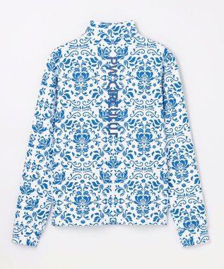 PW CIRCULUS 【吸水速乾 / UV遮蔽率99.5% UVカット / ストレッチ】【WOMEN】DELFT総柄 ロングスリーブモックT ゴルフウェア レディース スカイブルー系5