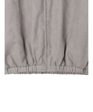 Green Parks スウェード調ギャザーブルゾン Gray