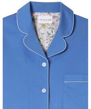 une nana cool 【綿100%】72/2 メガハイゲージパジャマ MADE WITH LIBERTY FABRIC ブルー