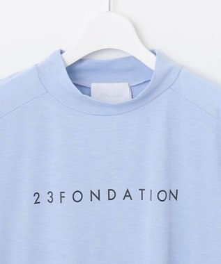 23区GOLF 【23Fondation/WOMEN】フレンチスリーブ ロゴトップス サックスブルー系