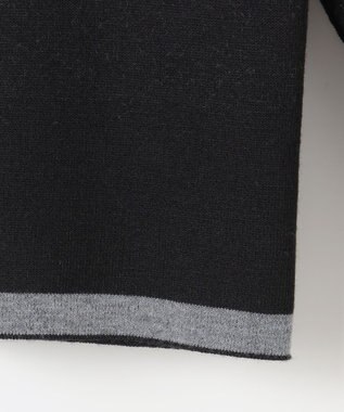 自由区 【WEB限定・マルチウェイ・洗える】ヘリンボーン柄リバーシブルニット セットアップ ブラック×グレー柄