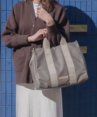 Hekhèr Le Style de Vie 【日本製 / A4サイズ対応 / 2WAY】PUコートコットンキャンバス トートバッグ large