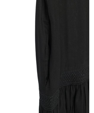 Green Parks Ｉ　ノースリスモッキング切替ワンピース Black