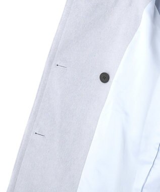 YECCA VECCA ウール混ミドル丈スタンドカラーコート Sax