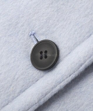 YECCA VECCA ウール混ミドル丈スタンドカラーコート Sax