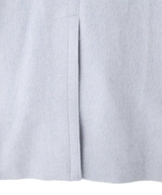 YECCA VECCA ウール混ミドル丈スタンドカラーコート Sax