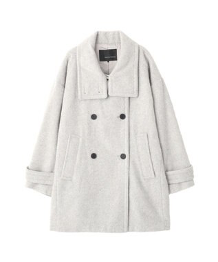 YECCA VECCA ウール混ミドル丈スタンドカラーコート Light Gray