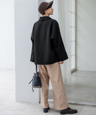 23区 L 【VERY掲載】MANTECOPure リバー ステンカラーコート ブラック系