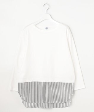 J.PRESS LADIES 【接触冷感・UVケア】レイヤードジャージー カットソー ブラック系1