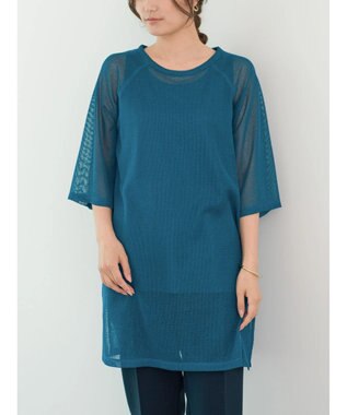 Green Parks ＳＥＴ２点メッシュラグランチュニック Blue Green