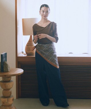 earth music&ecology 大判スカーフ Camel