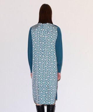 JOSEPH ダイヤゴナルプリント×ニット　ドレス Dark Teal