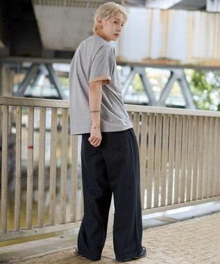 WEGO 【ユニセックス着用ITEM】バイカラーロゴT（SS） グレー